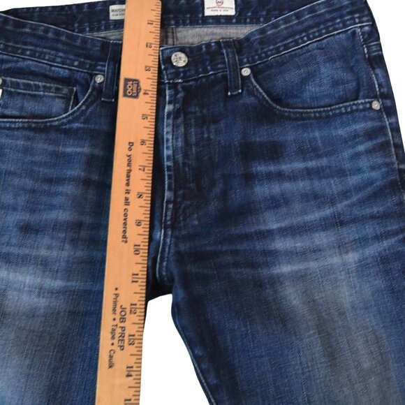 AG Adriano Goldschmied Matchbox Jeans 32 Slim Straight Dark Wash Premium Denim - Picture 9 of 11